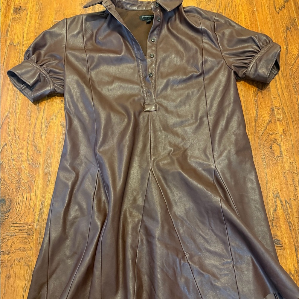 Banana Republic Chocolate Brown Button Down Dress